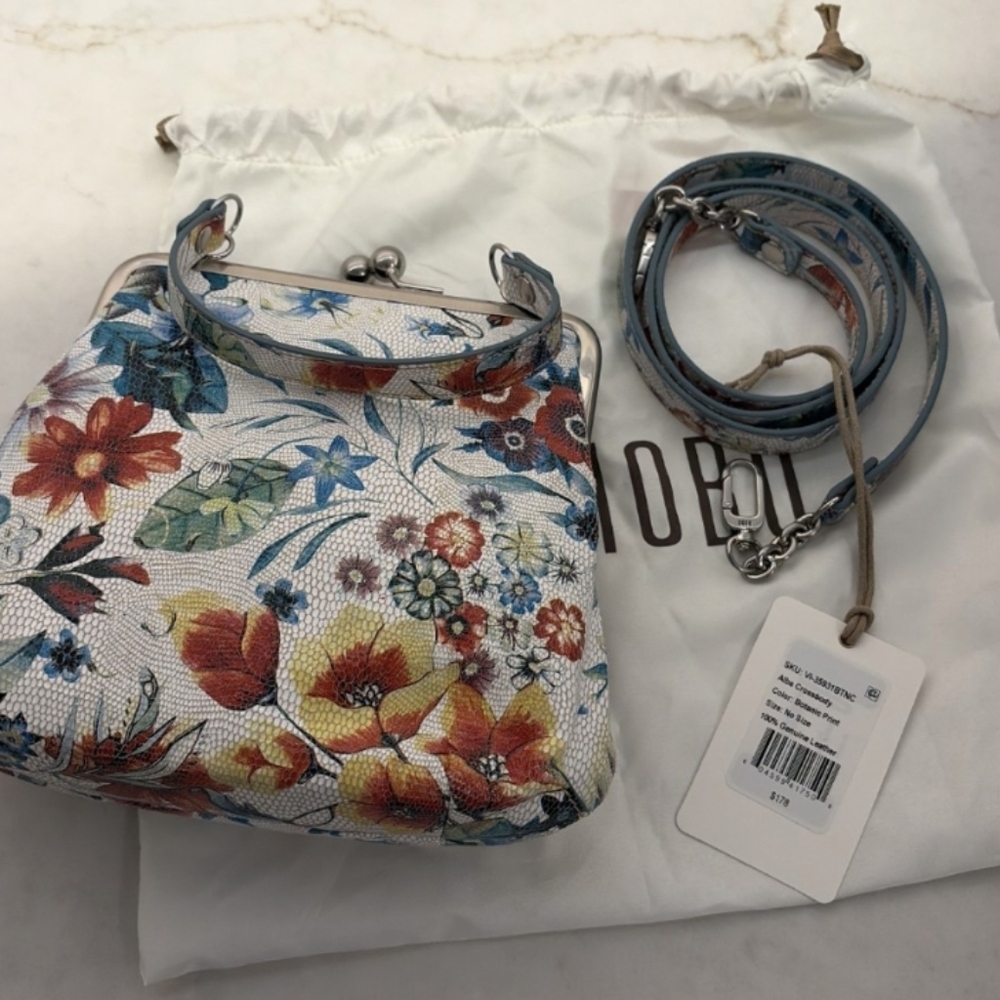HOBO Floral Bag with Silver Accents. PRICED TO SELL